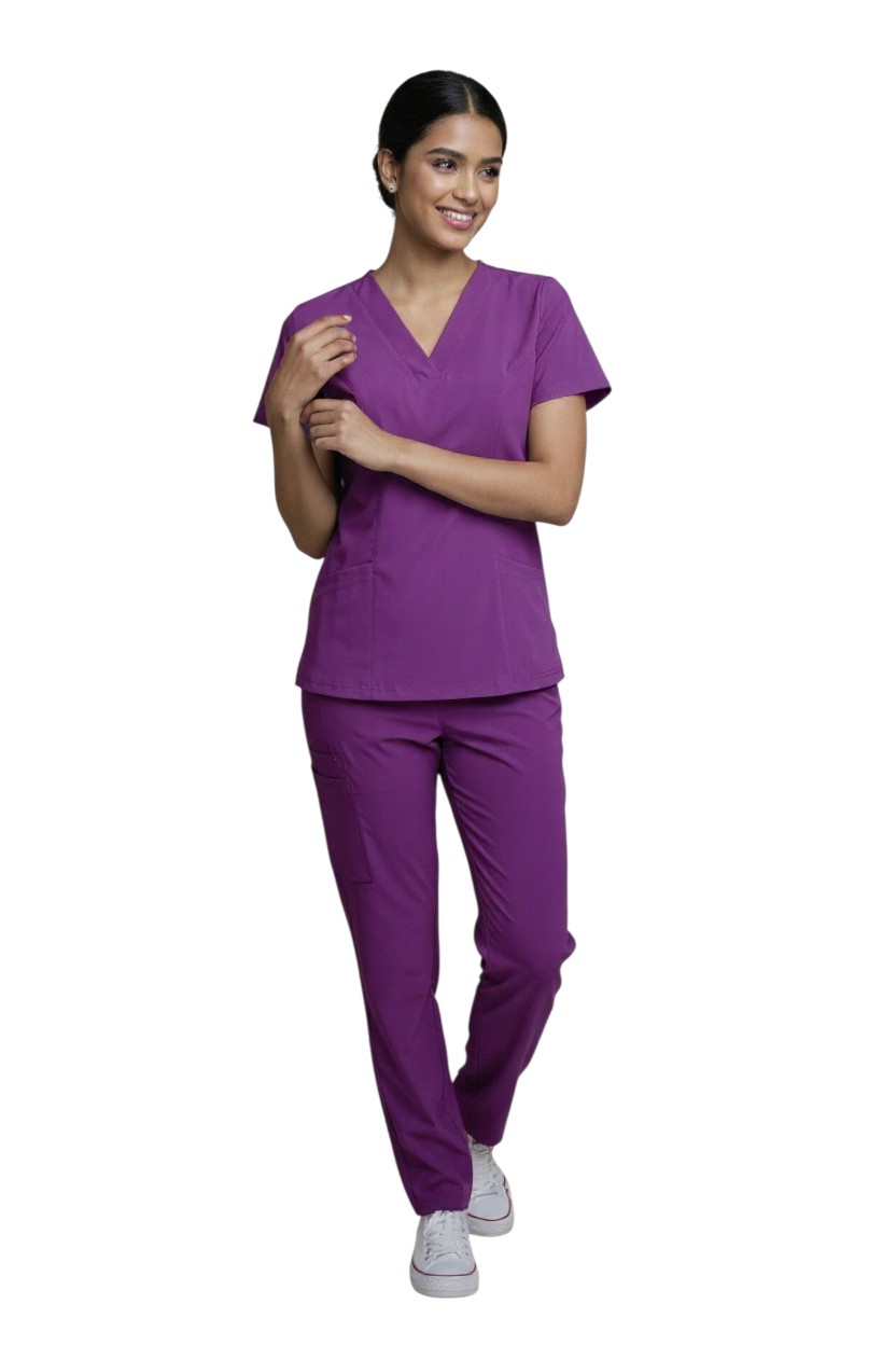 Uniforme médico repelente morado