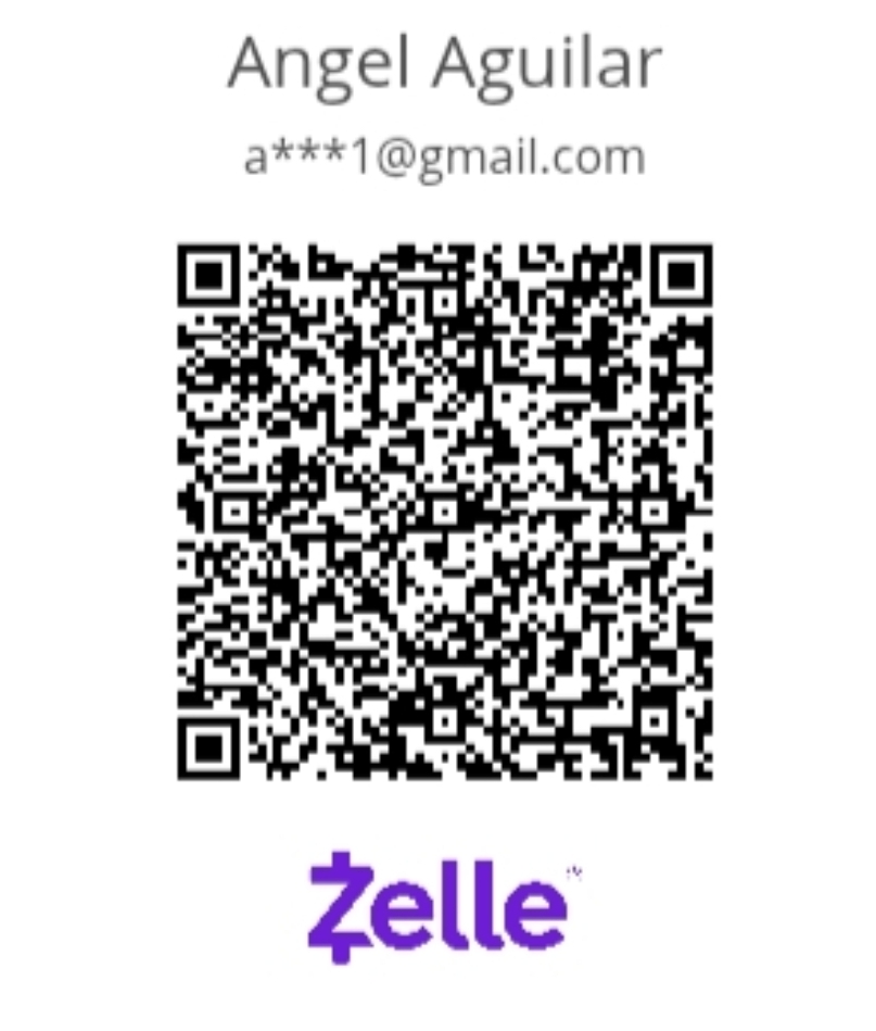 Scan the QR code to donate via Zelle or choose an option from the drop-down menu.
