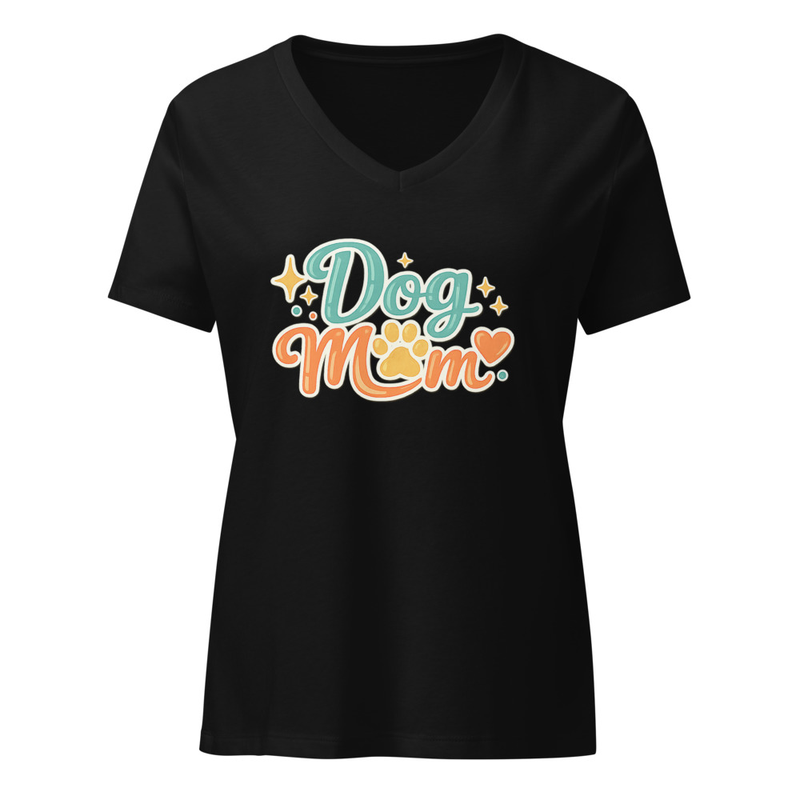 Dog Mom V-Neck T-Shirt