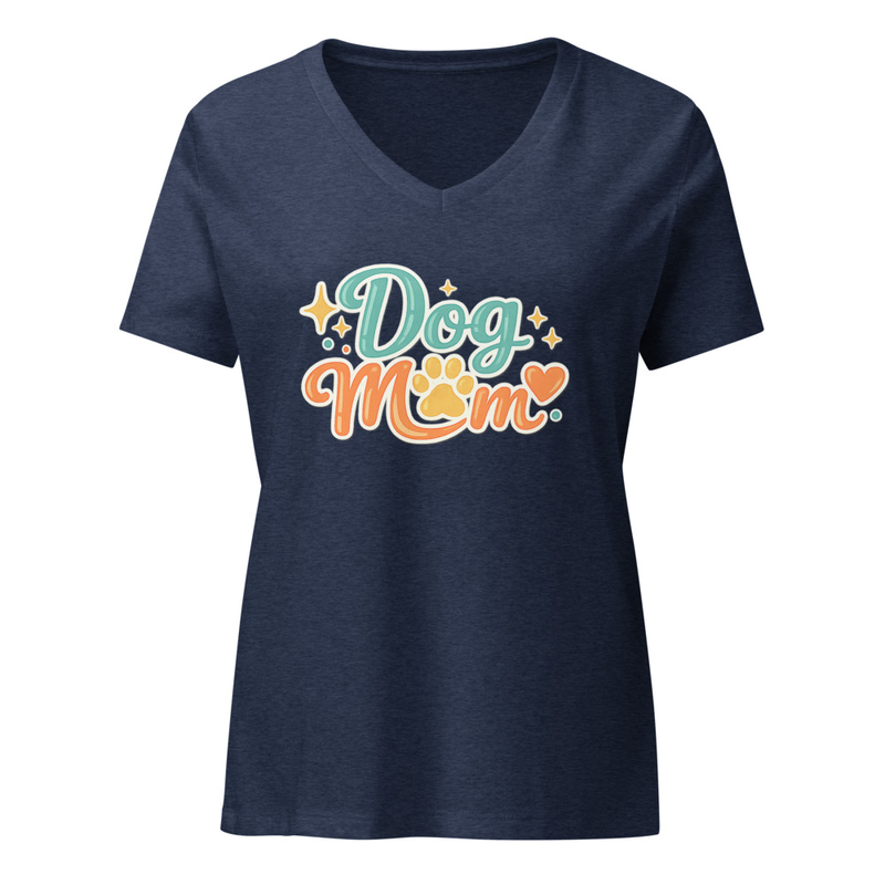 Dog Mom V-Neck T-Shirt