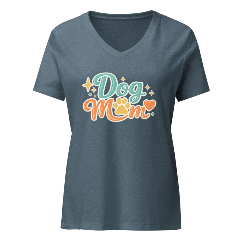 Dog Mom V-Neck T-Shirt