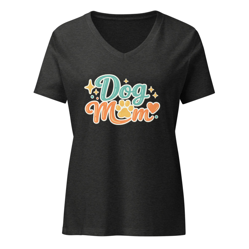 Dog Mom V-Neck T-Shirt