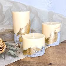 Concrete Base Soy Wax Candle Set - Trio