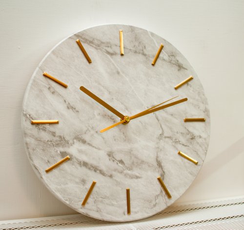 MARBLE WALL CLOCK-Silent Clcok