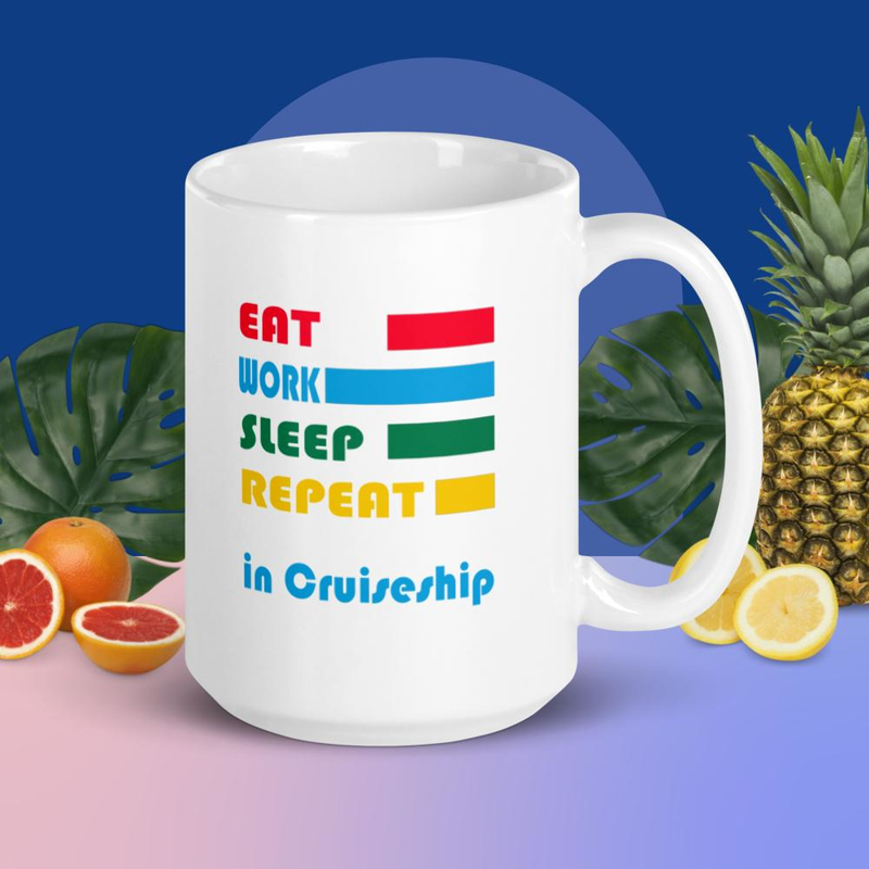 Seafarer's White glossy mug