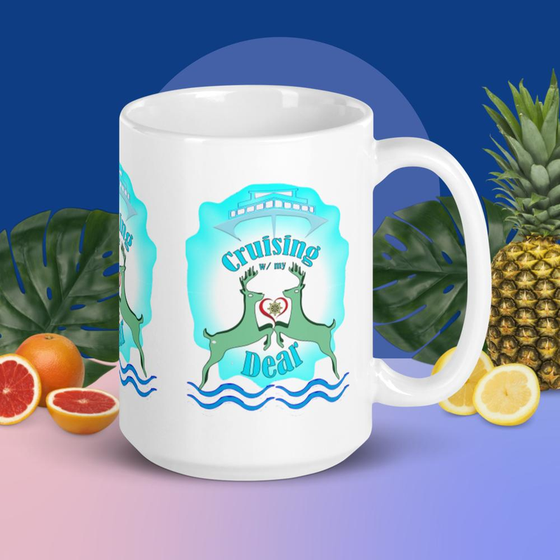 Cruising with My Dear White glossy mug 