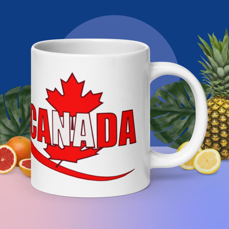 Canada  White glossy mug