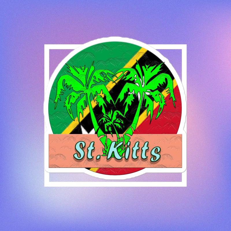 St. Kitts Bubble-free stickers
