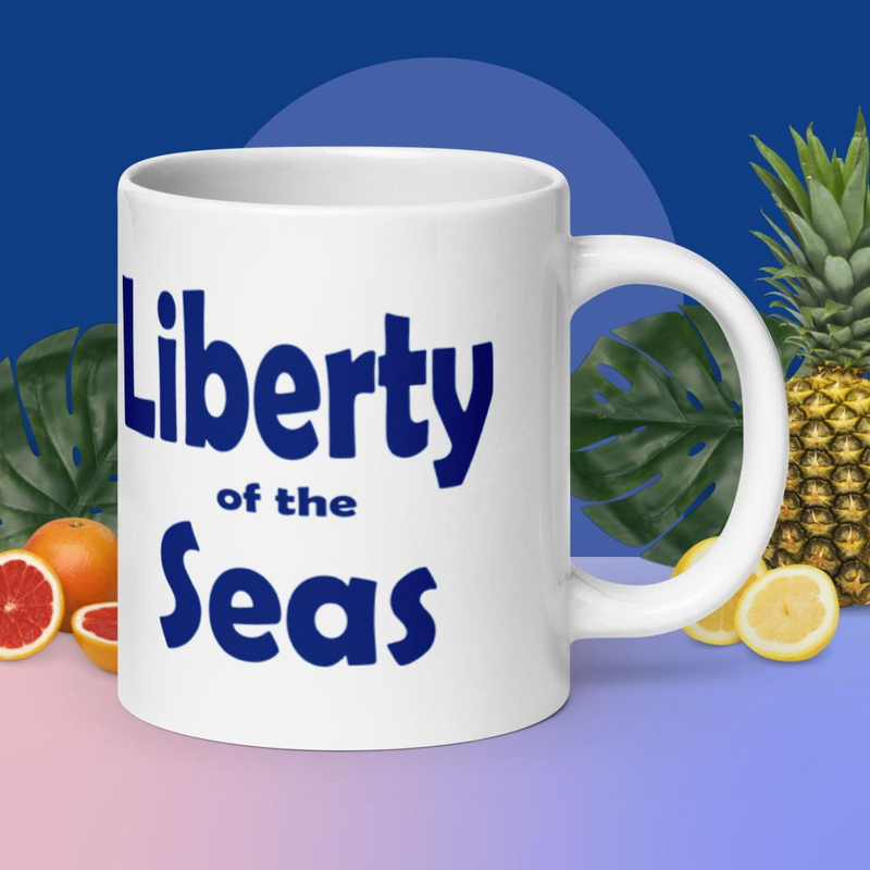 Liberty of the Seas  White glossy mug