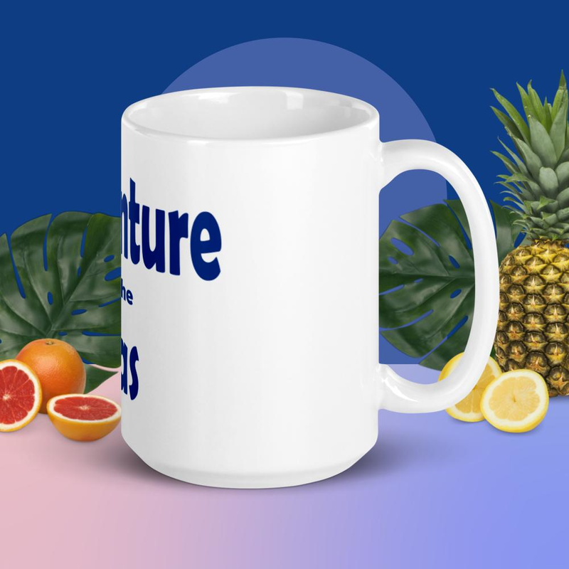 Adventure of the Seas White glossy mug