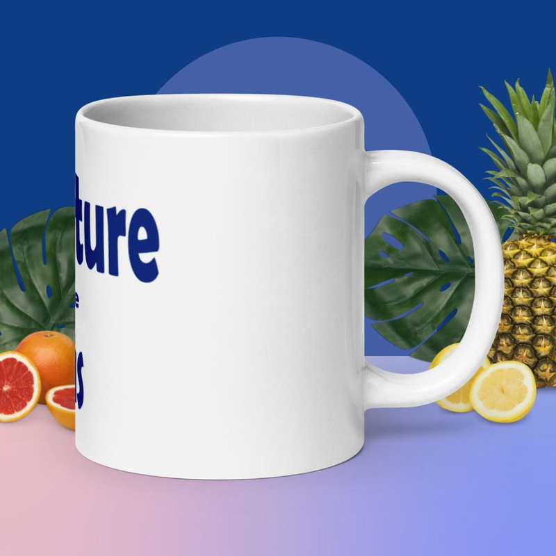 Adventure of the Seas White glossy mug