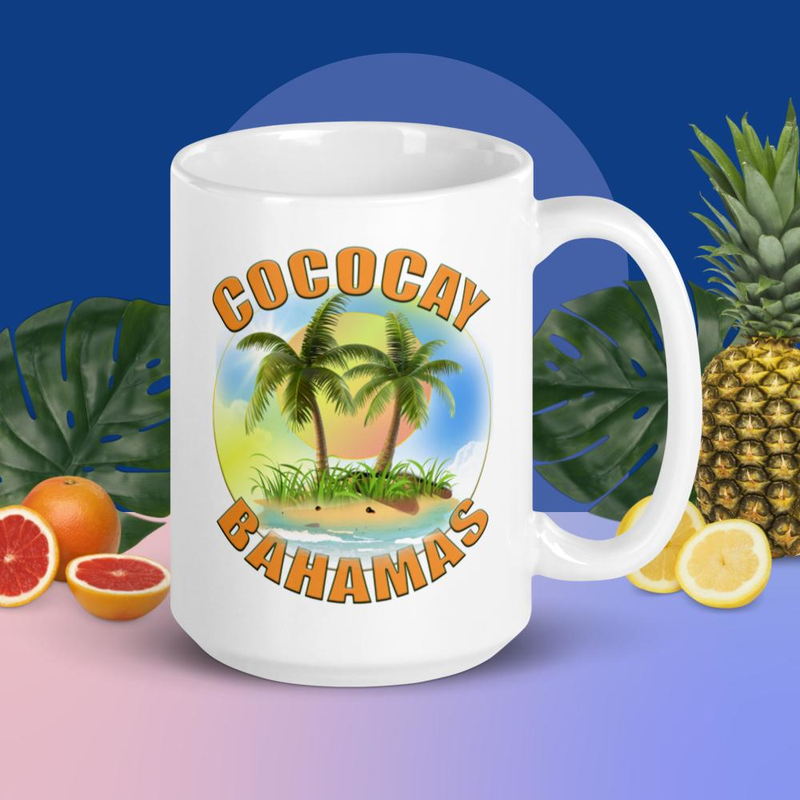 Coco Cay  White glossy mug