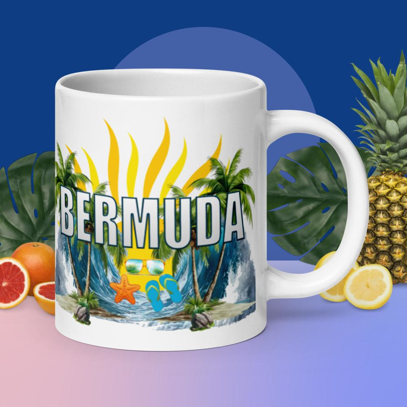 Bermuda  White glossy mug