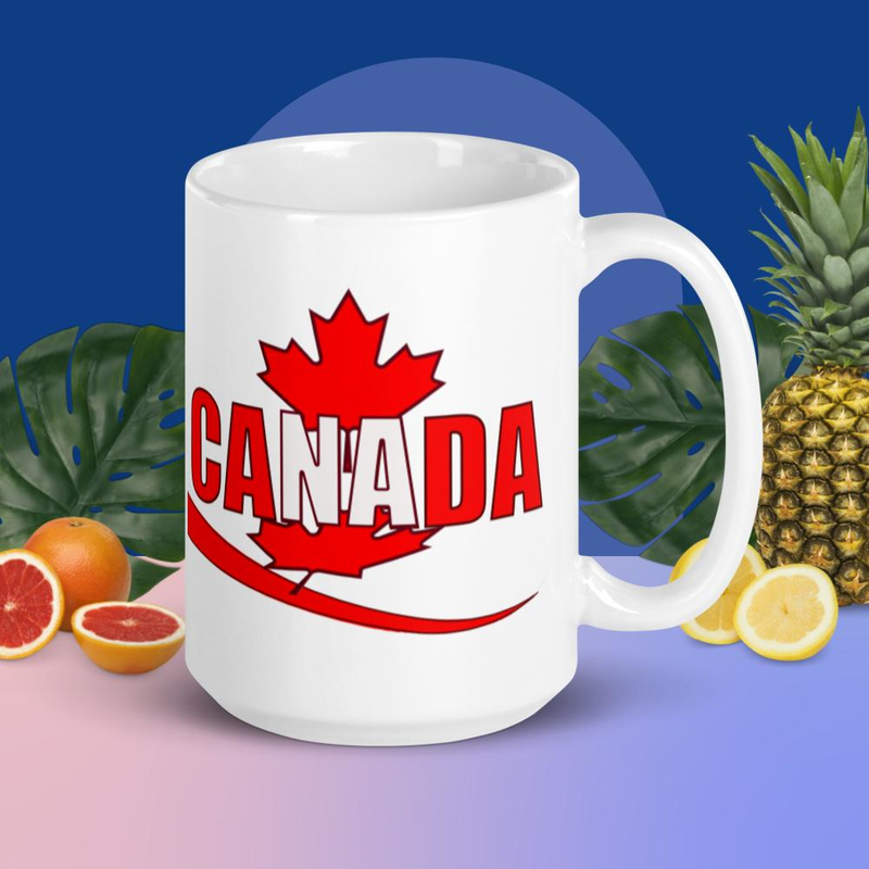 Canada  White glossy mug