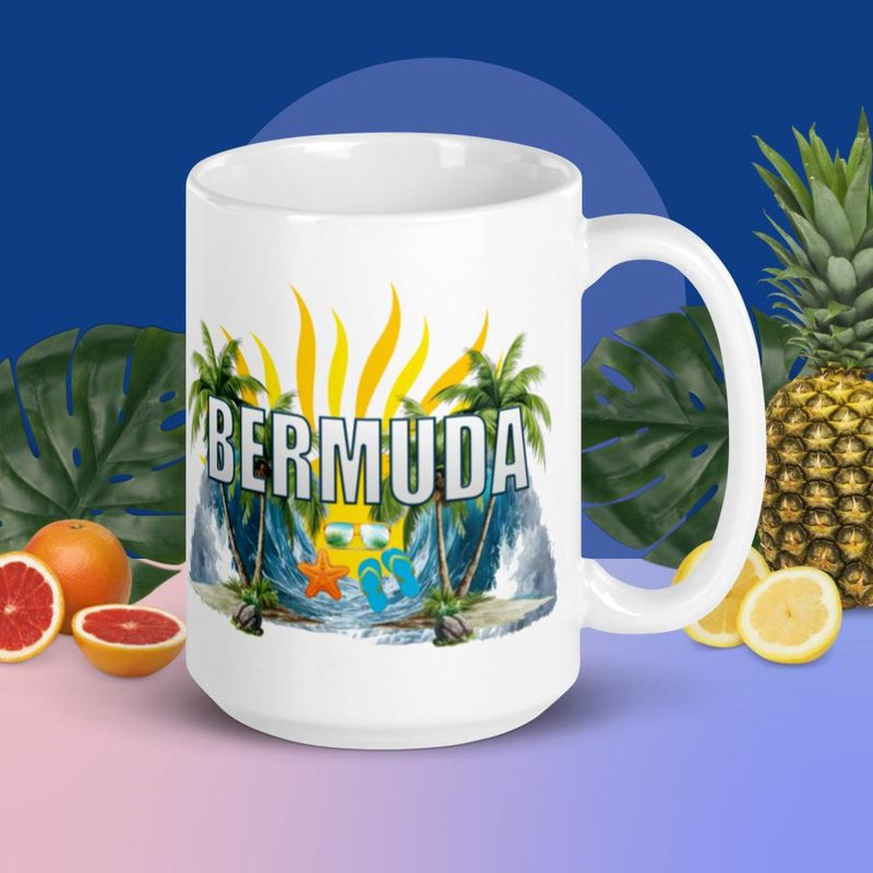 Bermuda  White glossy mug