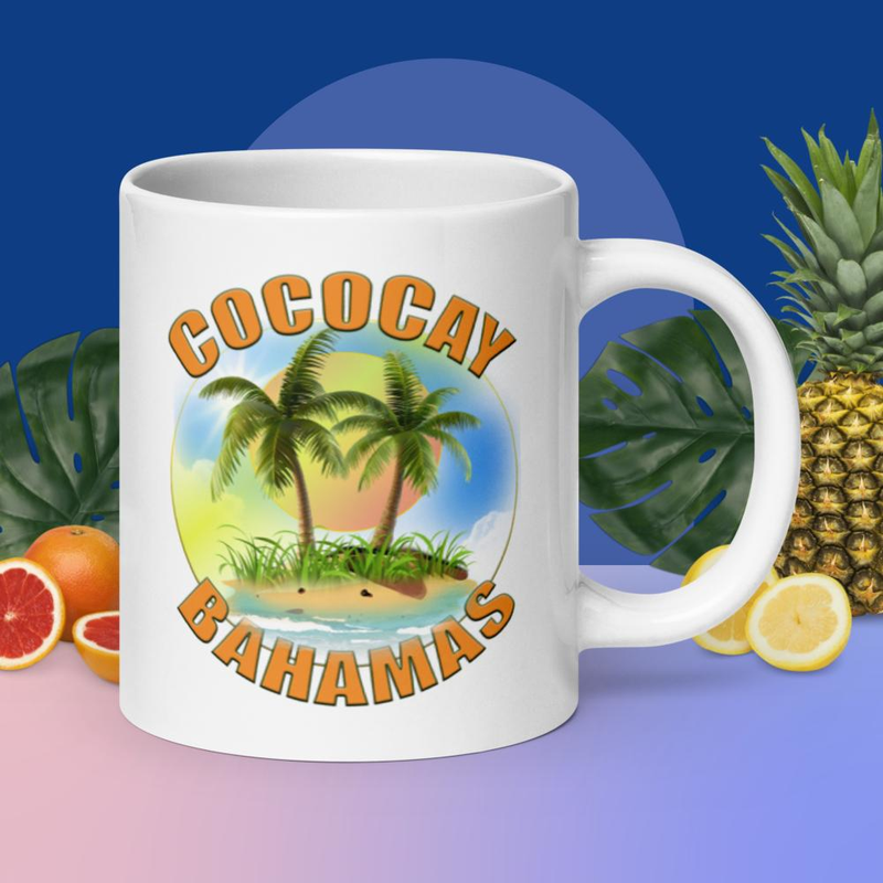 Coco Cay  White glossy mug
