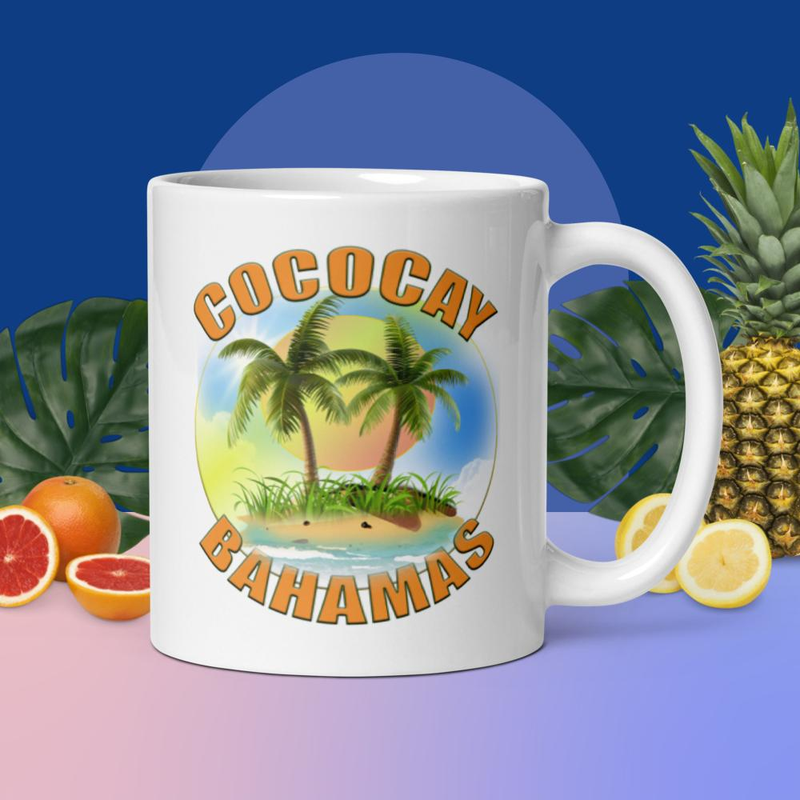 Coco Cay  White glossy mug