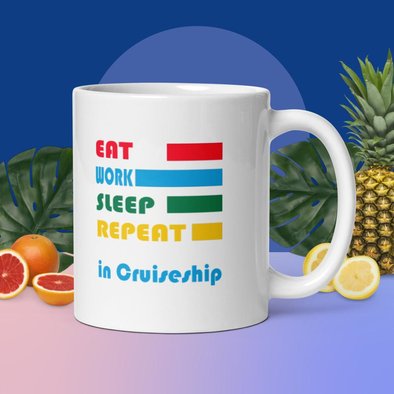 Seafarer's White glossy mug