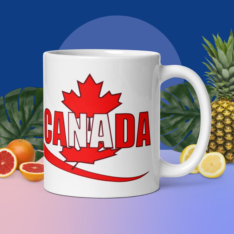 Canada  White glossy mug