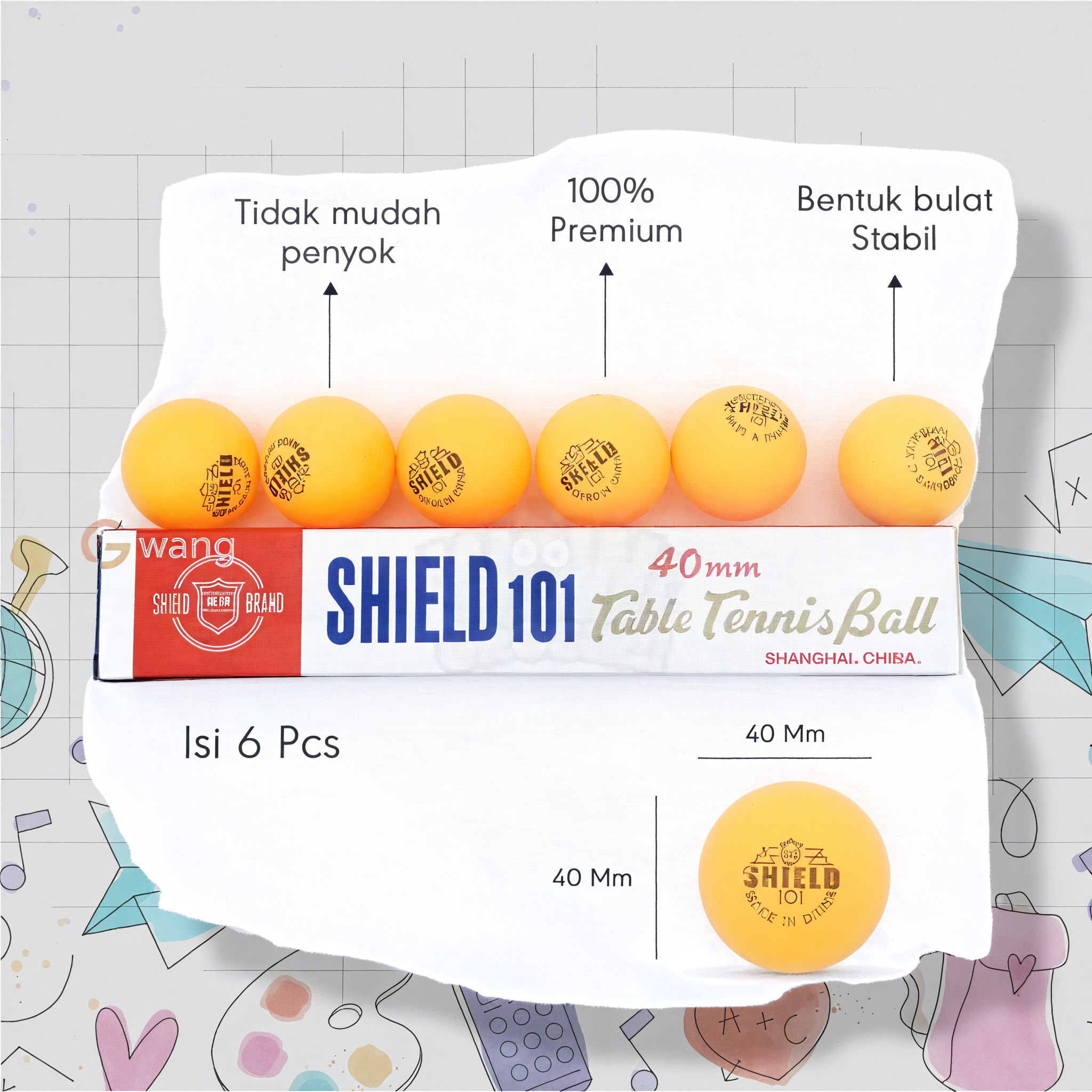 Bola Pingpong Blueshield