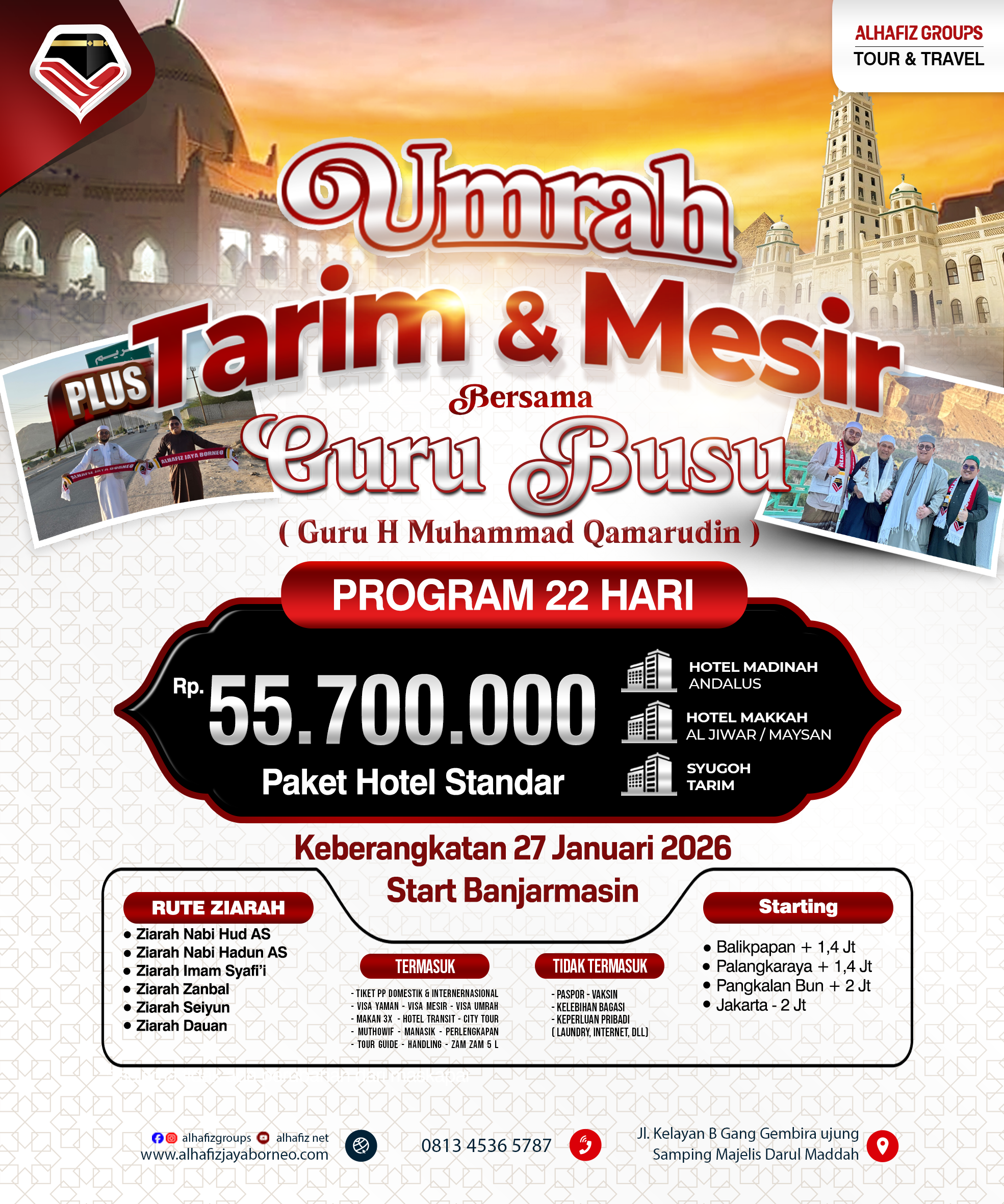 Paket Umrah Tarim & Mesir Bersama Guru Busu