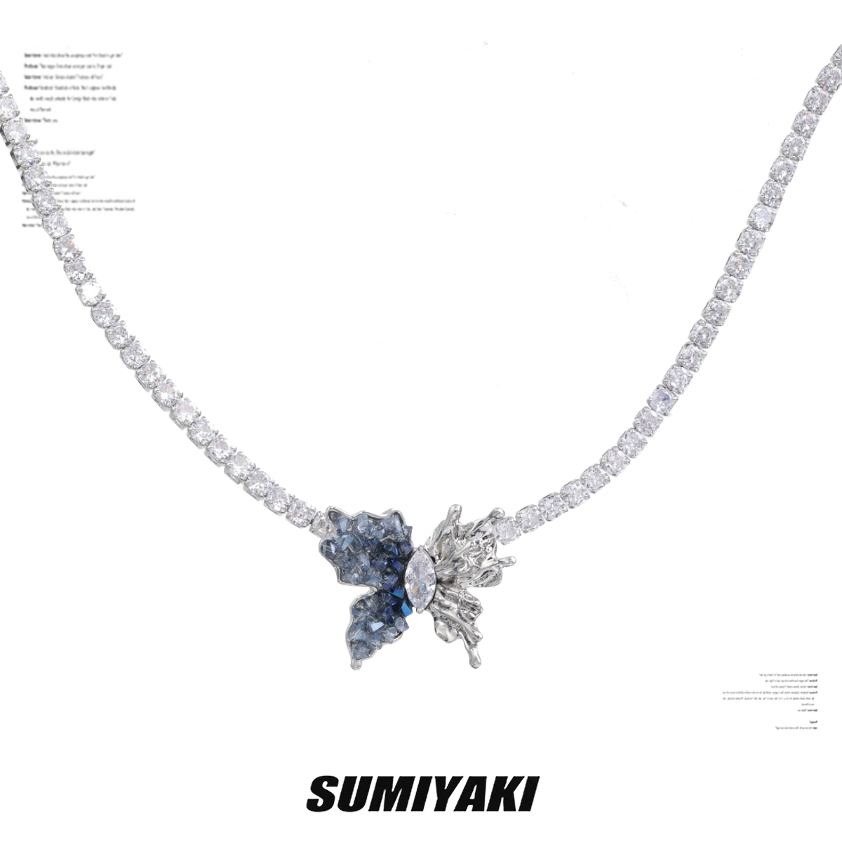 Glacial Butterfly Tennis Choker