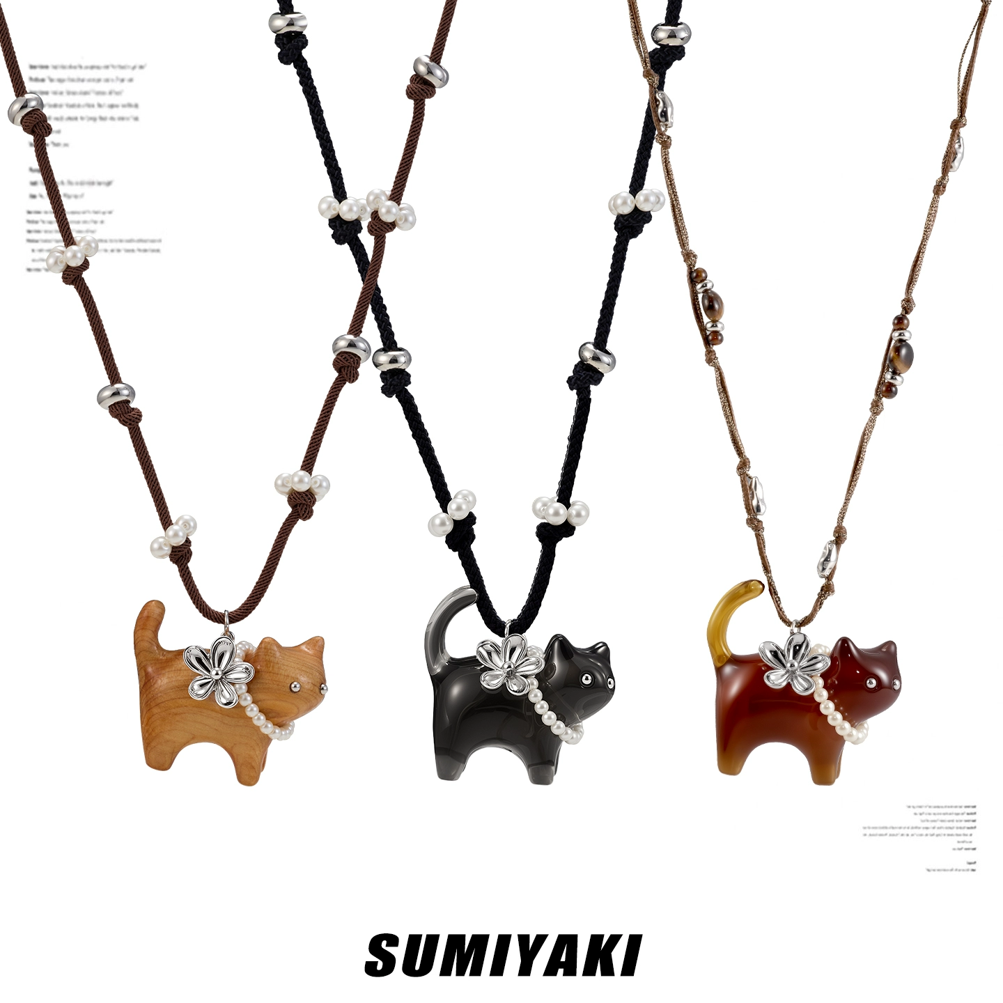 Sweet Flower Cat Necklace