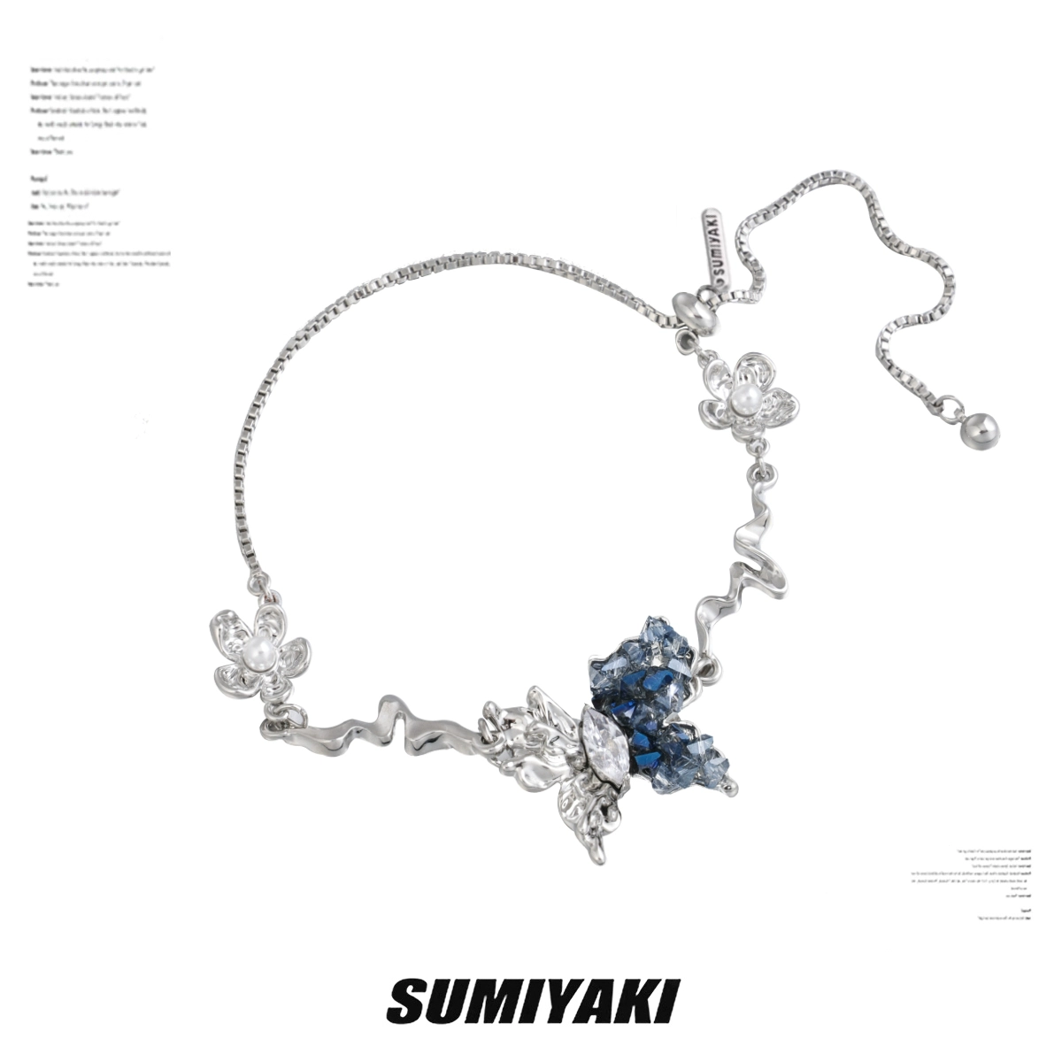 Glacial Butterfly Chain Bracelet