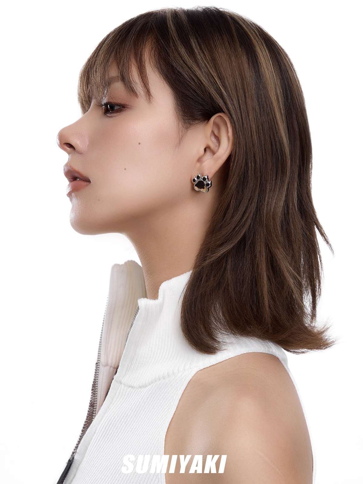 Leopard Kitty Cat Face Stud Earrings