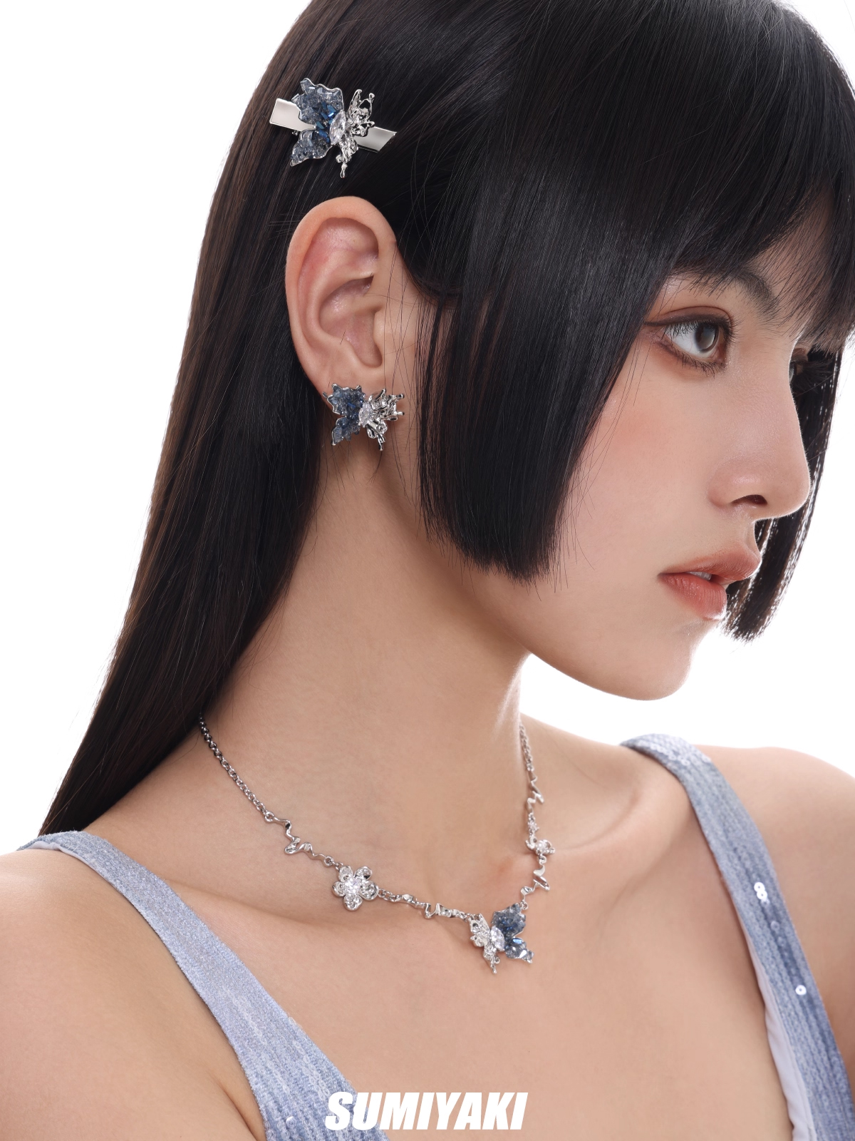 Glacial Butterfly Hair Clip