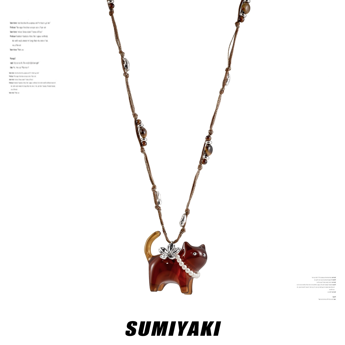 Sweet Flower Cat Necklace