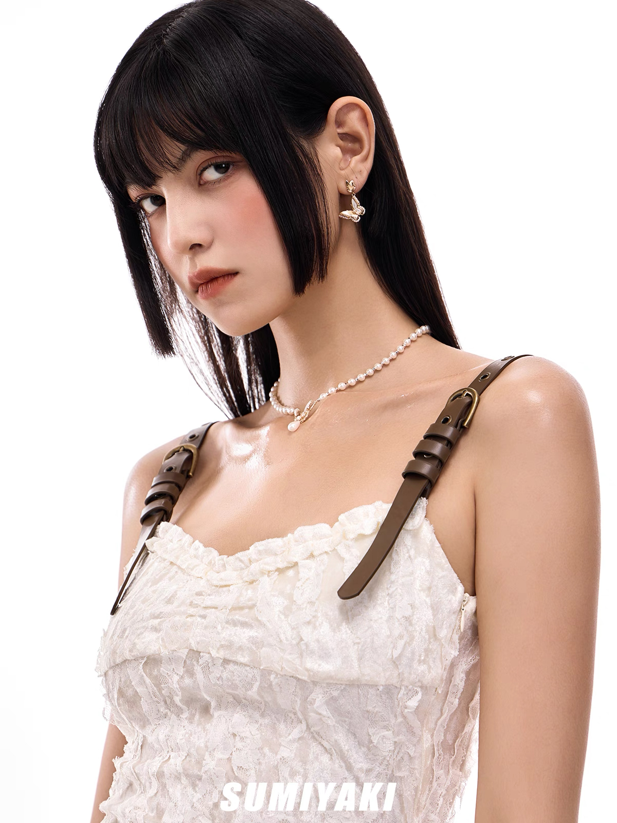 Golden Butterfly Drop Earrings