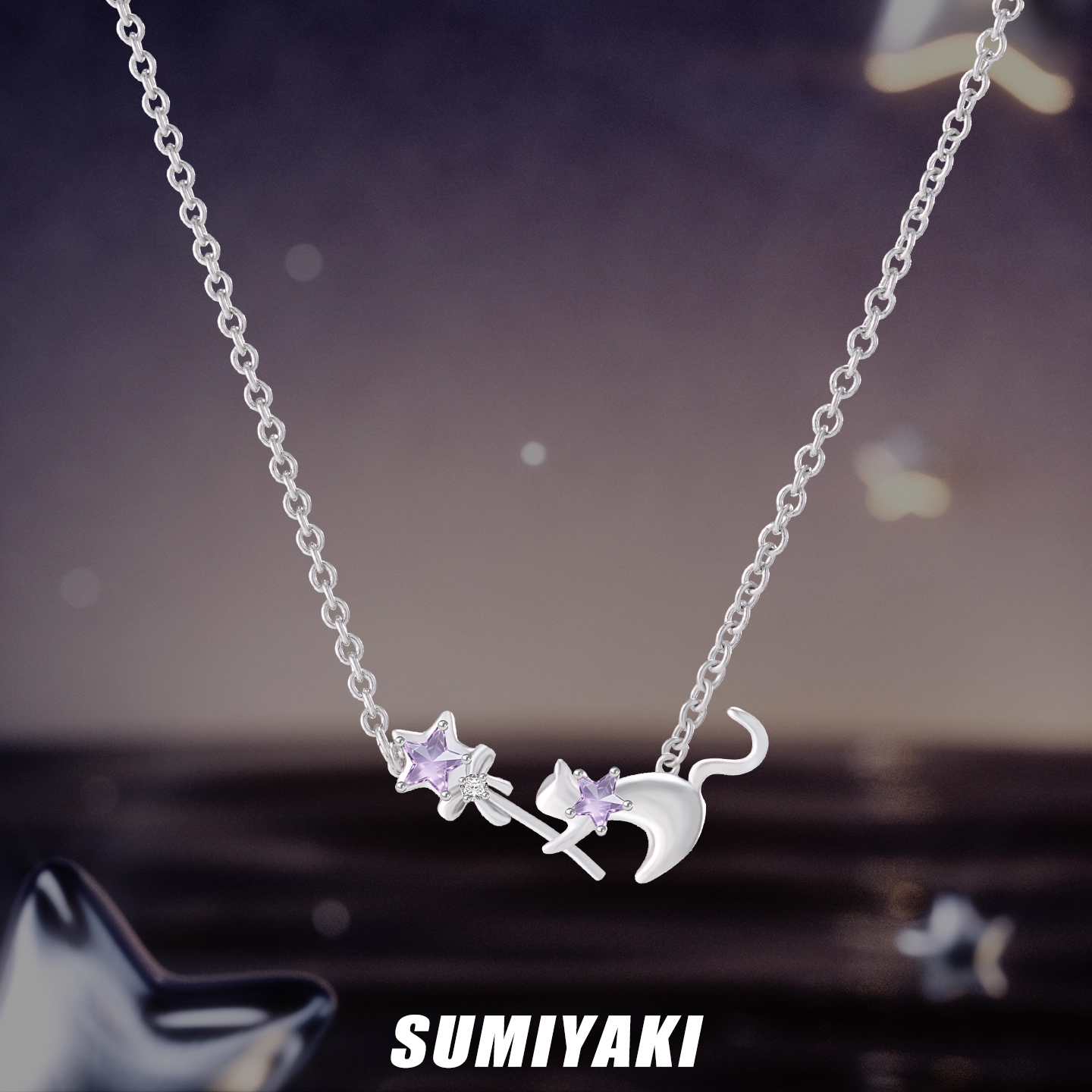 Magic Cat Charm Necklace