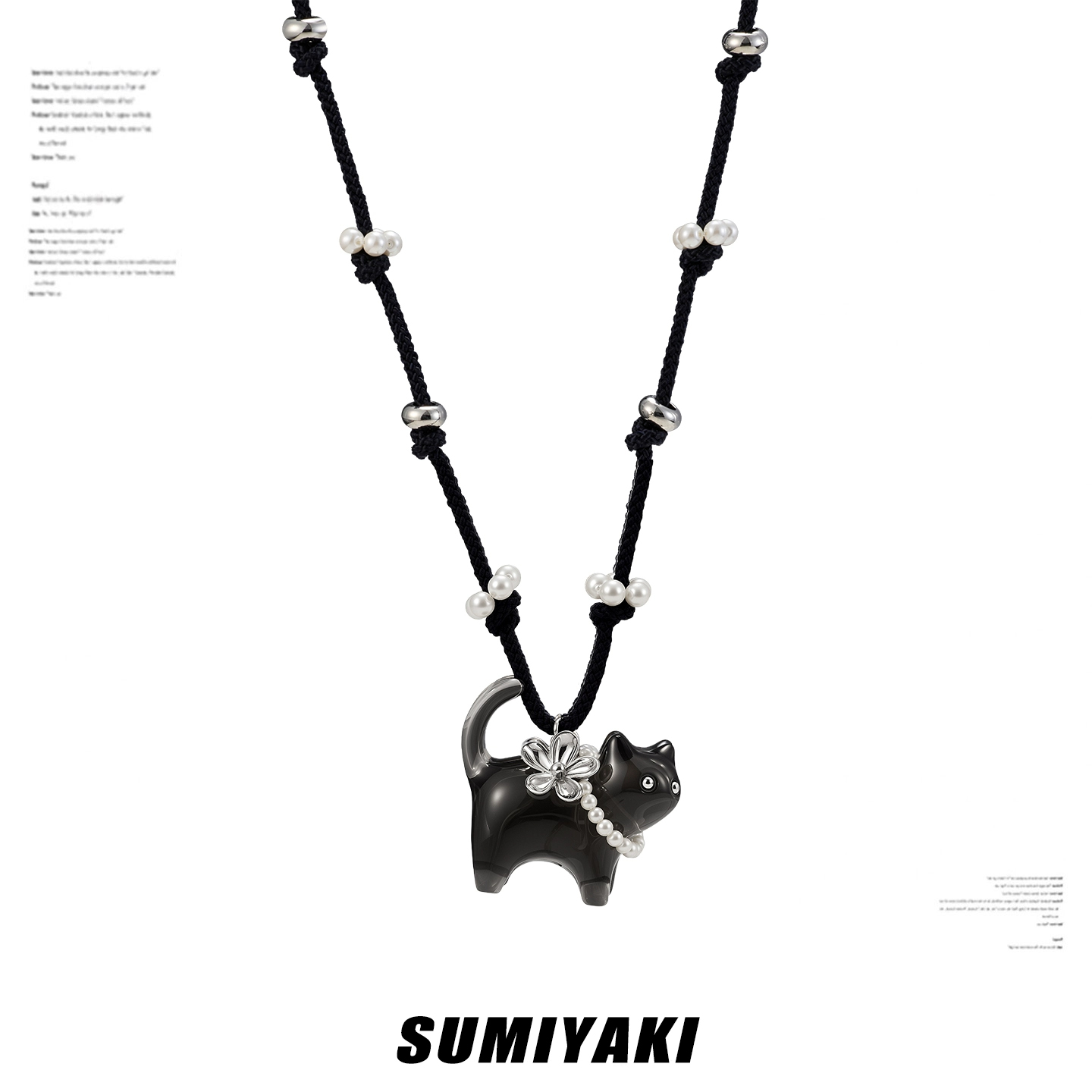 Sweet Flower Cat Necklace