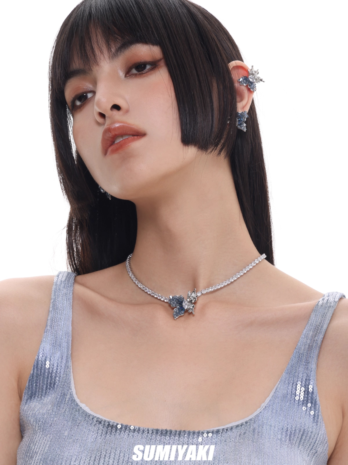 Glacial Butterfly Tennis Choker