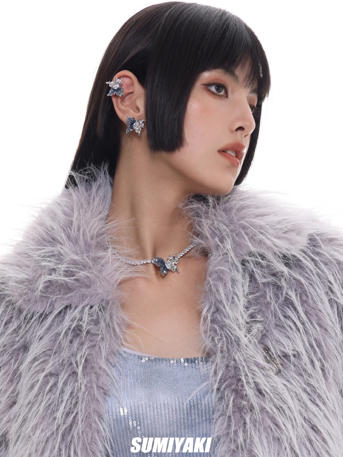 Glacial Butterfly Tennis Choker