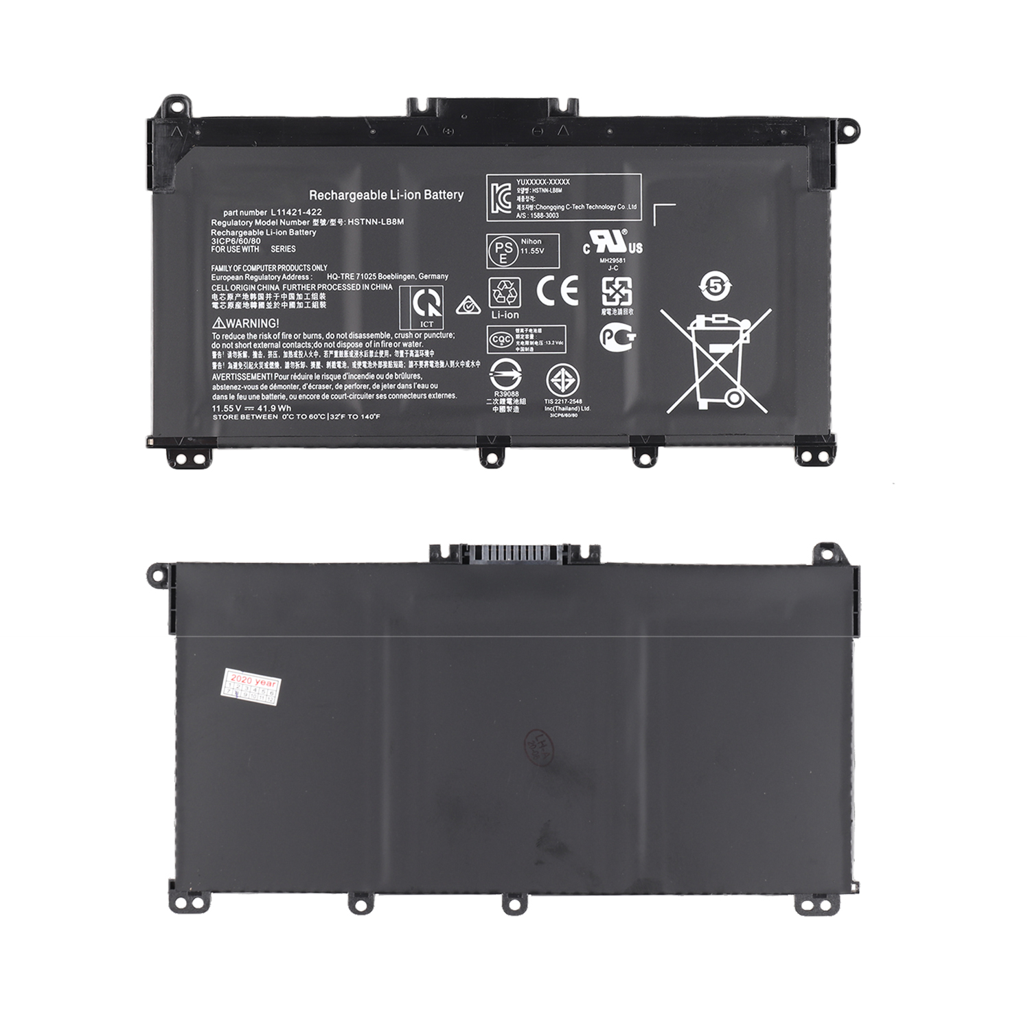 11.55V 41.9Wh HT03XL Laptop Battery 