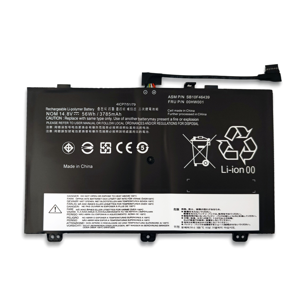14.8V 56Wh 00HW001 Laptop Battery