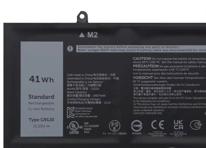 G91J0 G91JO XDY9K WV3K8 VKYJX MVK11 Original Laptop Battery for DELL Latitude 3420 Vostro 3515