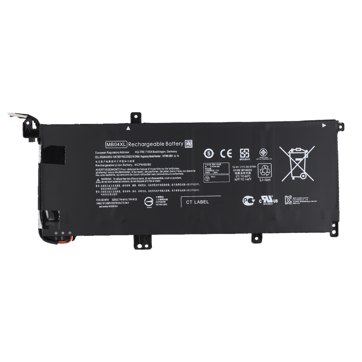 15.4V 55.67Wh MB04XL Laptop Battery