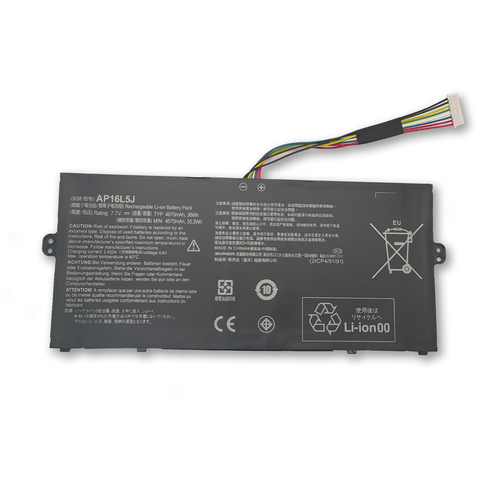 7.7V 36Wh AP16L5J Laptop Battery