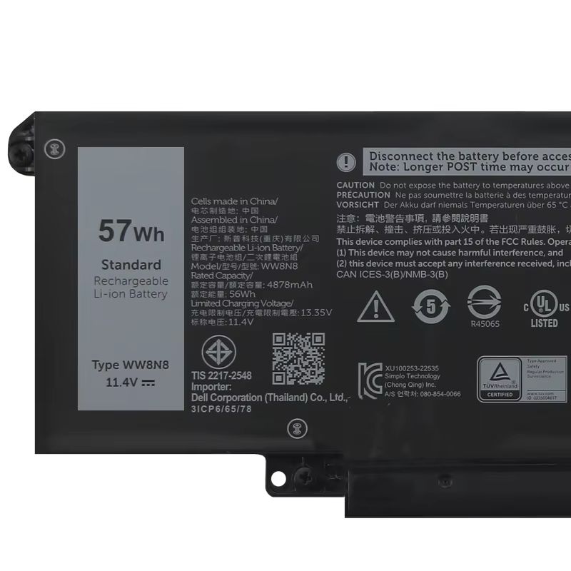 WW8N8 047T0 66DWX Original Laptop Battery for DELL Latitude 7340 7440 7450 7640 