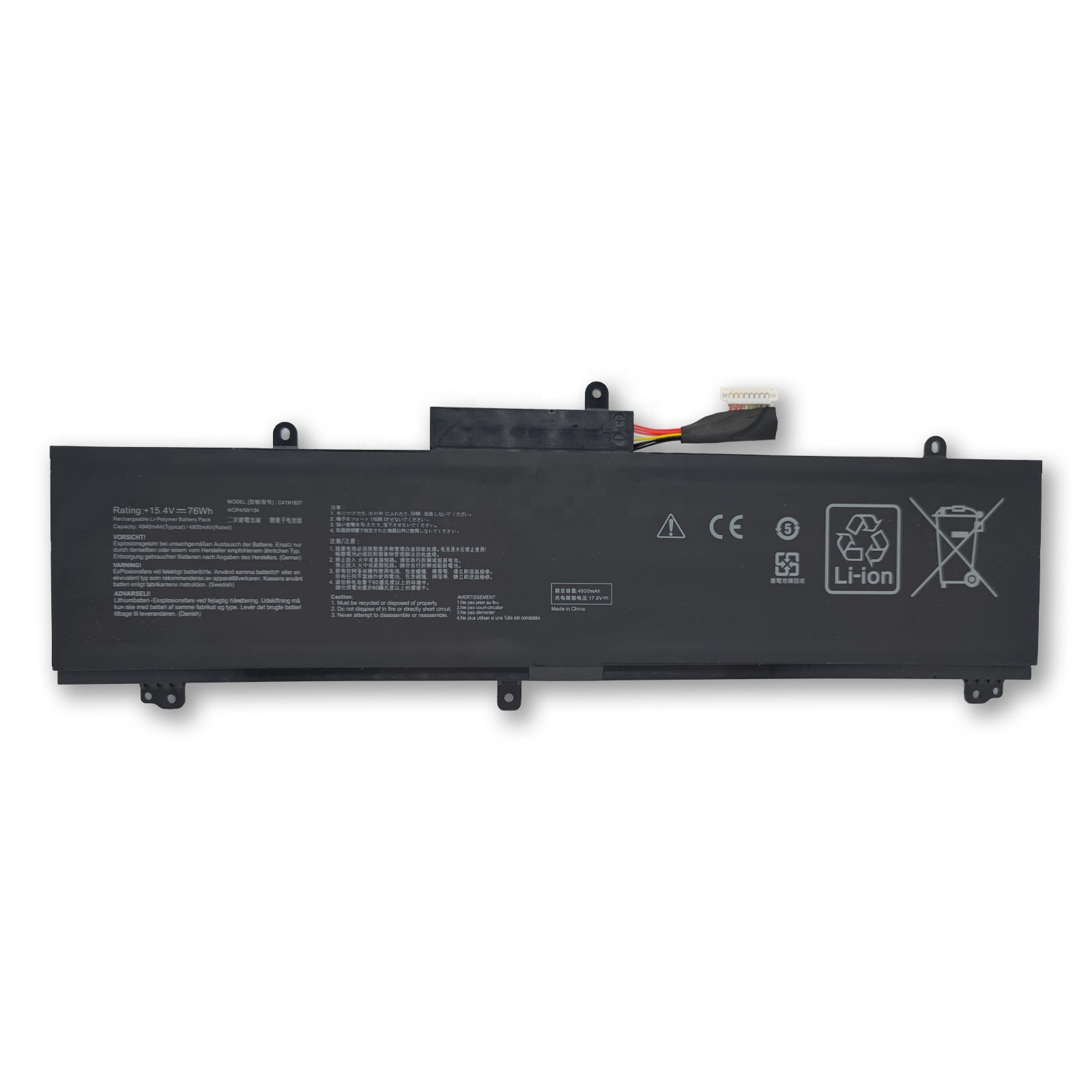 15.4V 76Wh C41N1837 Laptop Battery