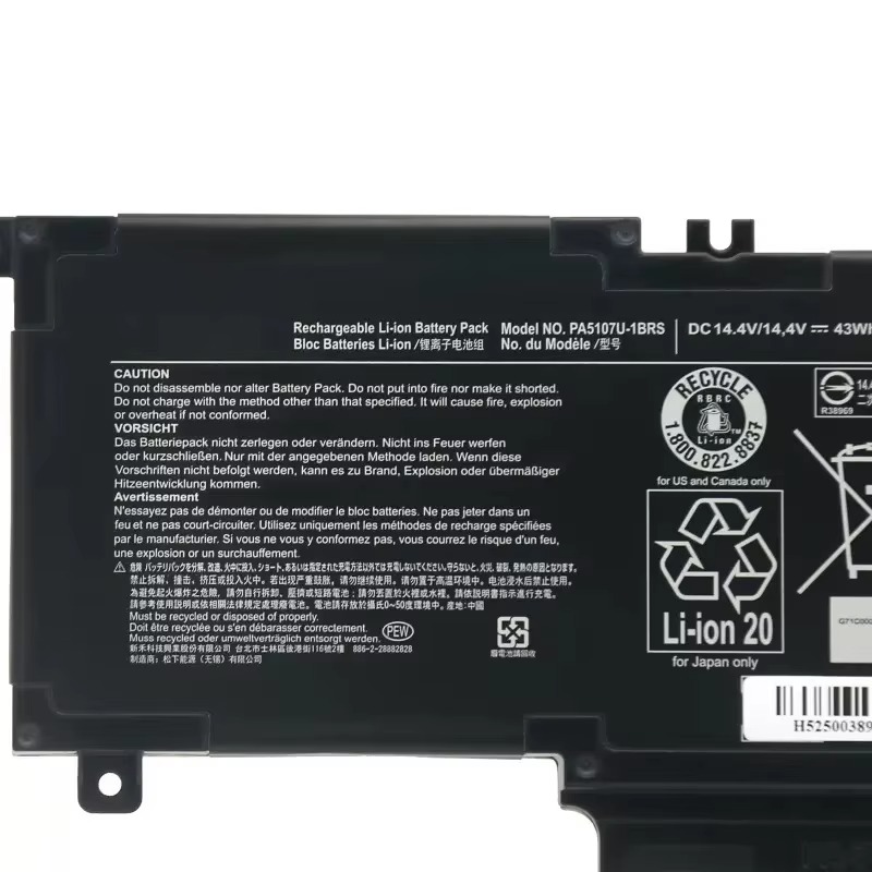 PA5107U-1BRS PSKKAU-07P01Y P000573250 Original Laptop Battery for Toshiba S40-A S40T-A S50-A S55-A