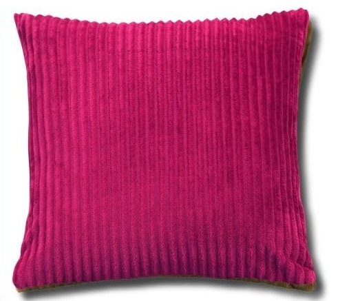 Magenta Corduroy Striped Cushion Covers 18x18 Inch