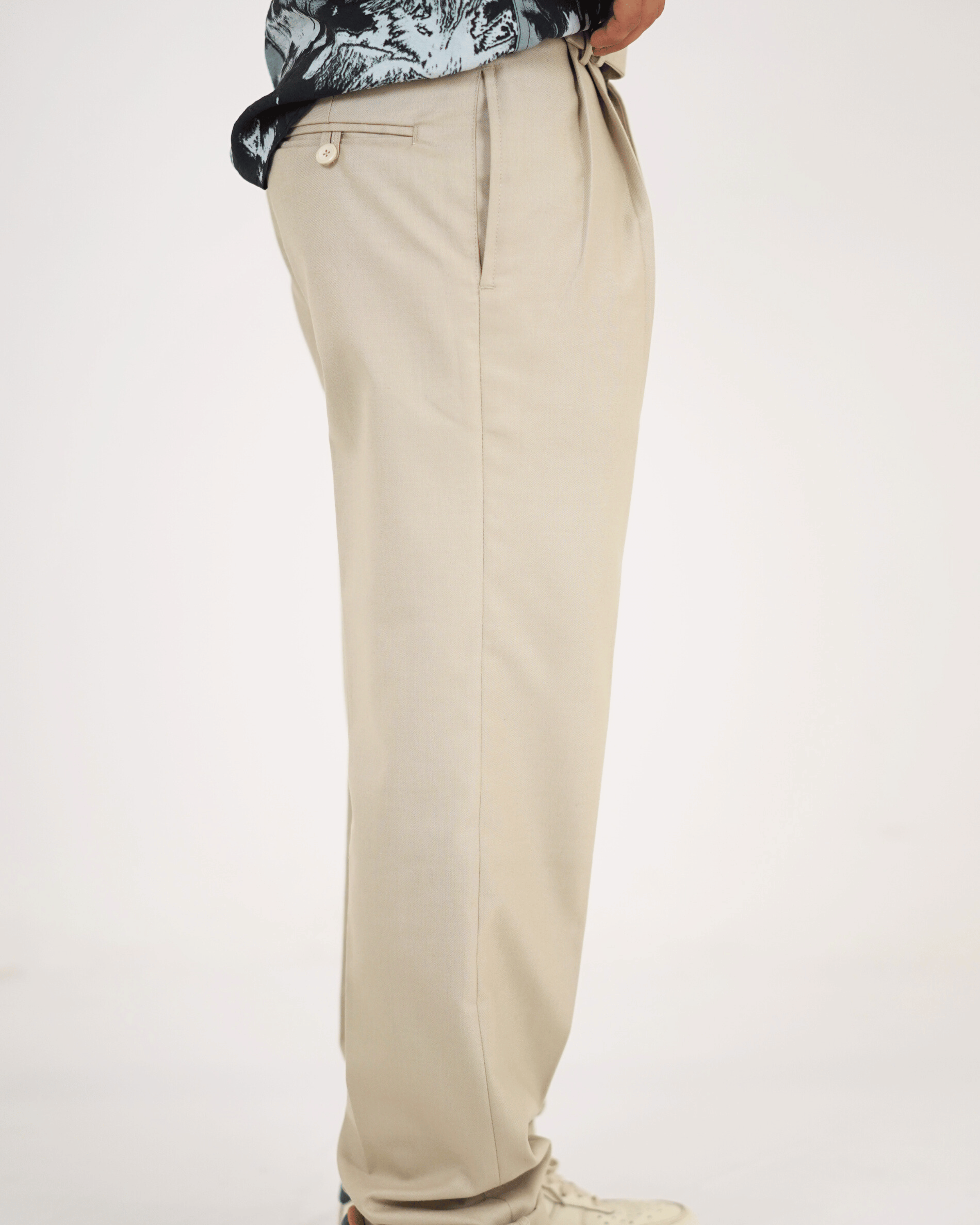 Men's Formal Beige Trousers