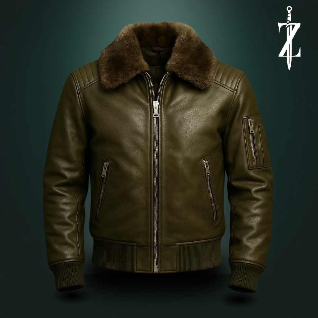 Classic Aviator Leather Jacket