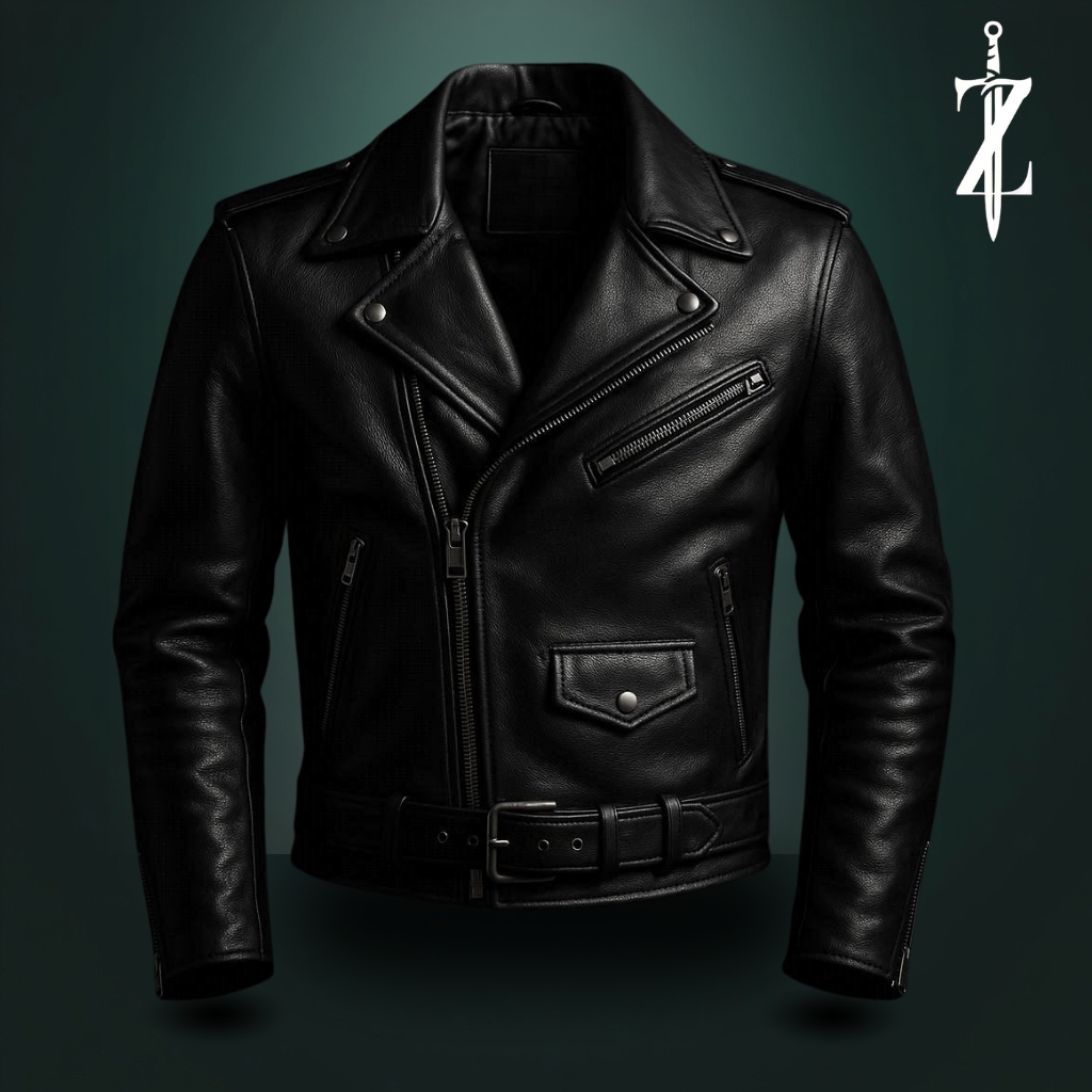 Black Leather Biker Jacket