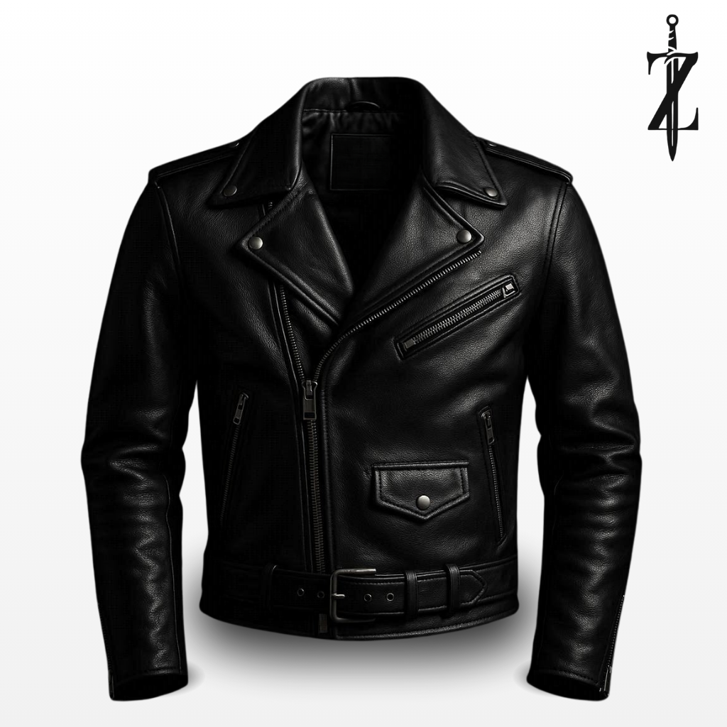 Black Leather Biker Jacket
