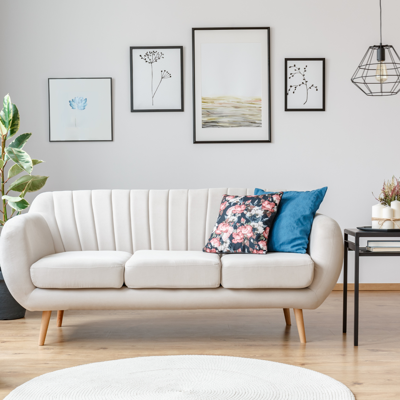 Modern Cream Sofa